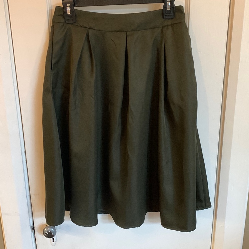 A-line Olive Skirt